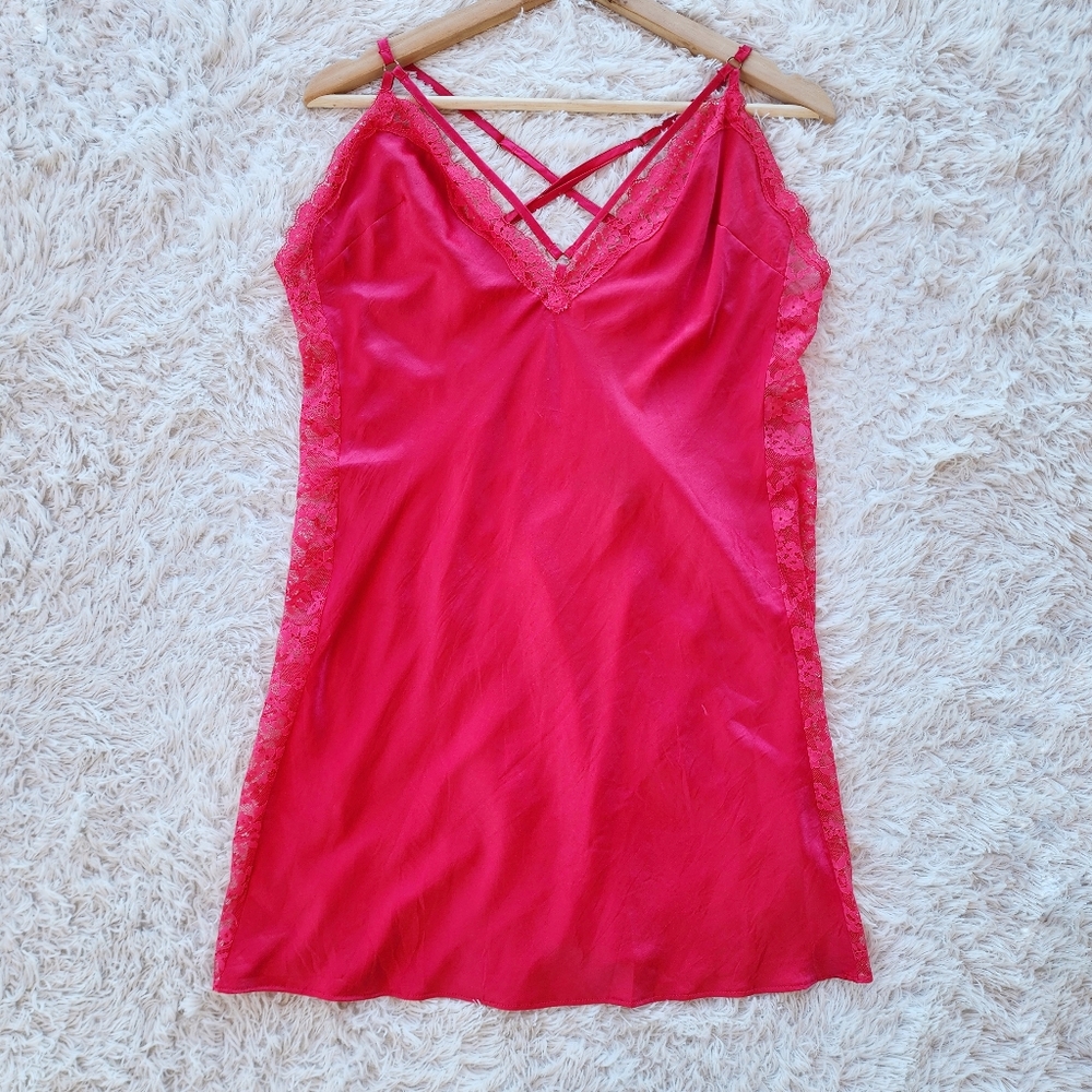 Victoria's Secret Red Lace Chemise